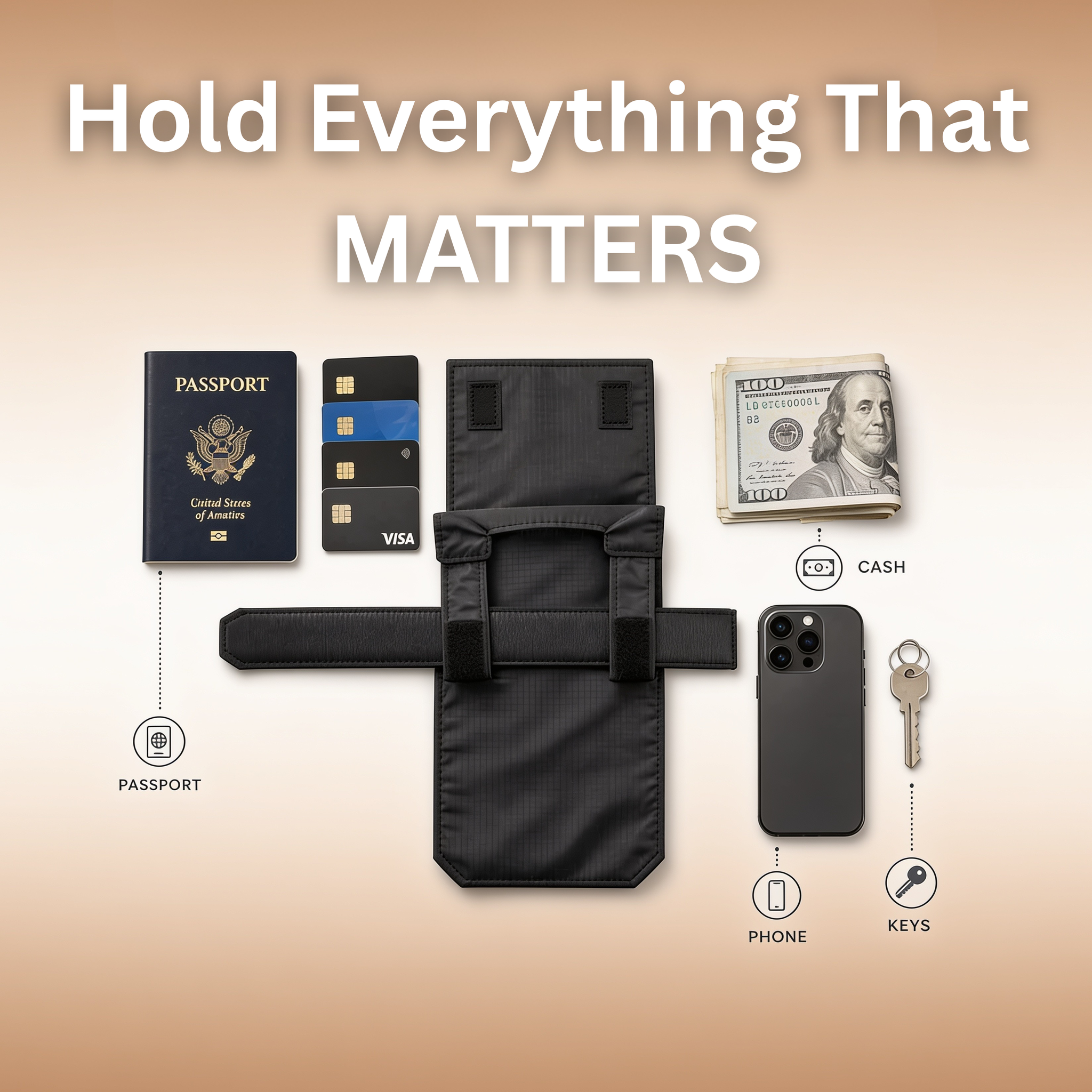 Hizzea 3-in-1 Secure Pocket