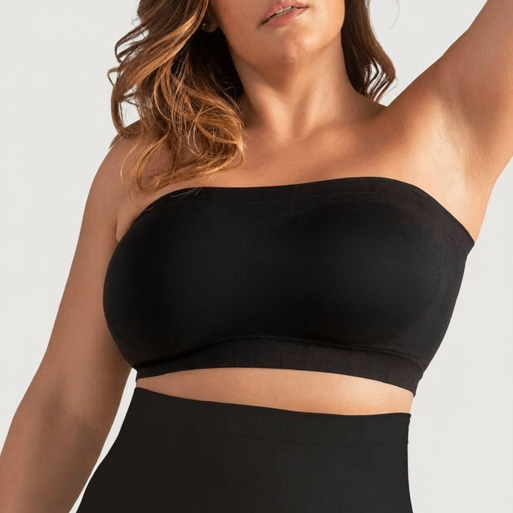 Hizzea Strapless Seamless Bra, Anti-Slip Grip & Wireless Comfort